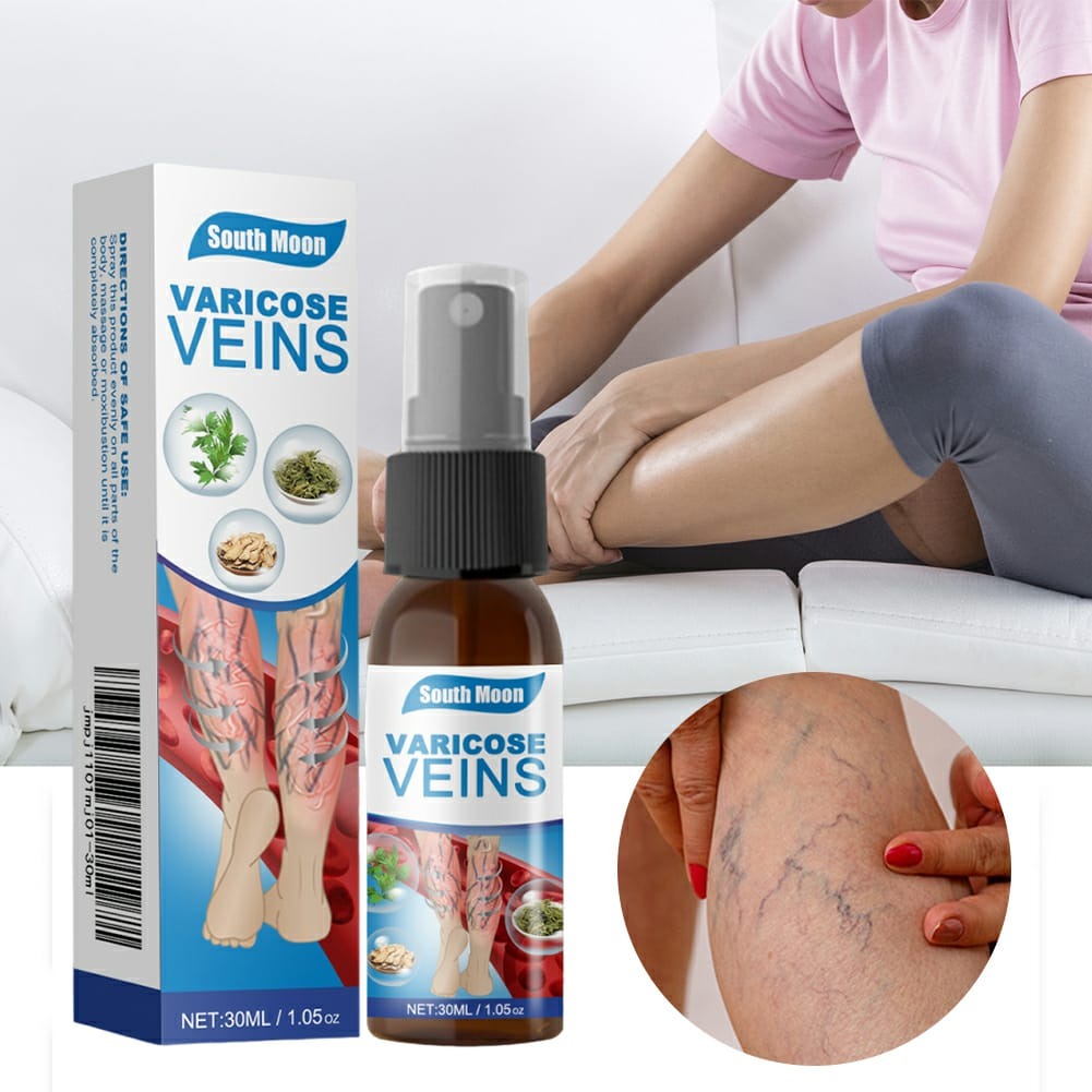 South Moon Varicose Veins Treatment Spray – 30ml Advanced Formula for Spider Veins, Leg Pain & Swelling Relief | Natural Herbal Spray for Better Circulation