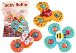 3PCS Rattle Suction Baby Toys Set Fun Sensory Teether Toys For Infants And Toddlers