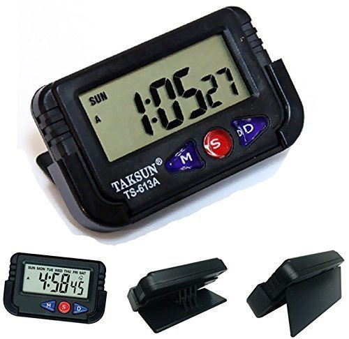 Takshun TS 613A Digital Car Dashboard Clock Compact Clear Display Reliable Timekeeping For Daily Driving Convenience